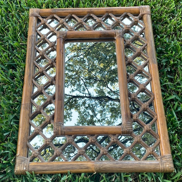 Bamboo Lattice mirror - Picture 3 of 15